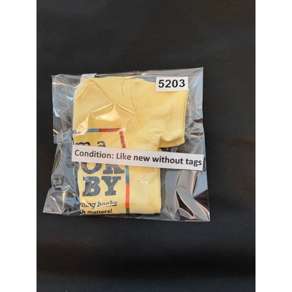 Rabbit Skins Book Baby Yellow Graphic Bodysuit 6 Months Book Harvest Literacy